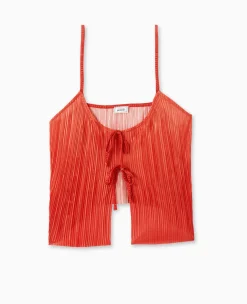 Pimkie T-Shirt Et Top^Débardeur Court En Tissu Plissé Avec Nœuds -