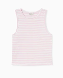 Pimkie Pimkie Positive|T-Shirt Et Top^Débardeur Court Et Rayé En Maille Côtelée -