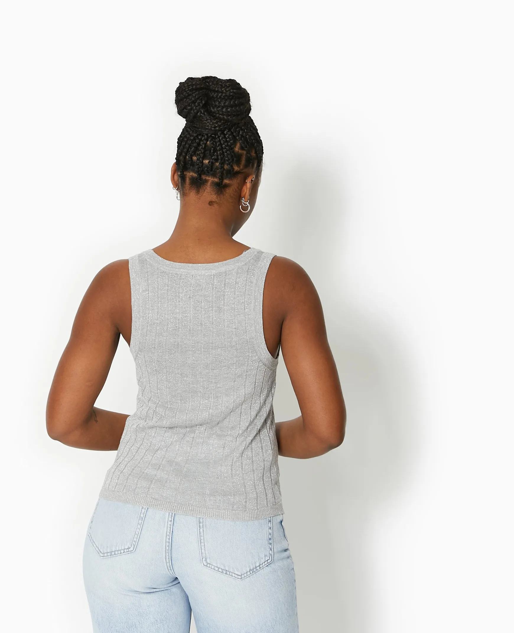 Pimkie Pull Et Gilet|T-Shirt Et Top^Débardeur En Maille Côtelée Avec Lurex -