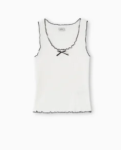 Pimkie T-Shirt Et Top^Débardeur En Maille Côtelée Avec Biais Contrastés -