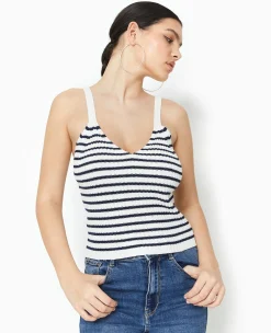 Pimkie Pull Et Gilet|T-Shirt Et Top^Débardeur En Maille Côtelée Rayée -