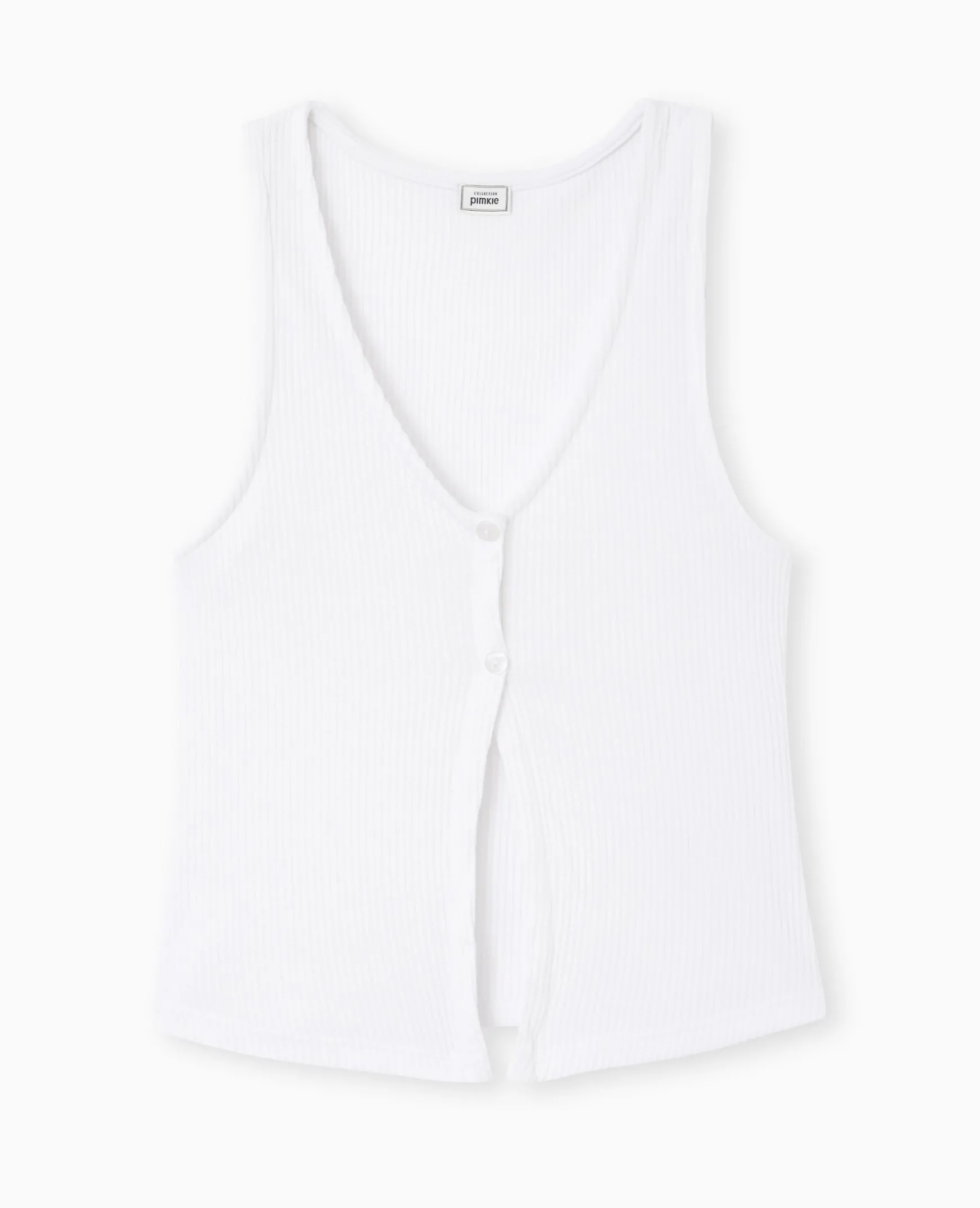 Pimkie T-Shirt Et Top^Débardeur En Maille Côtelée Avec 2 Boutons -