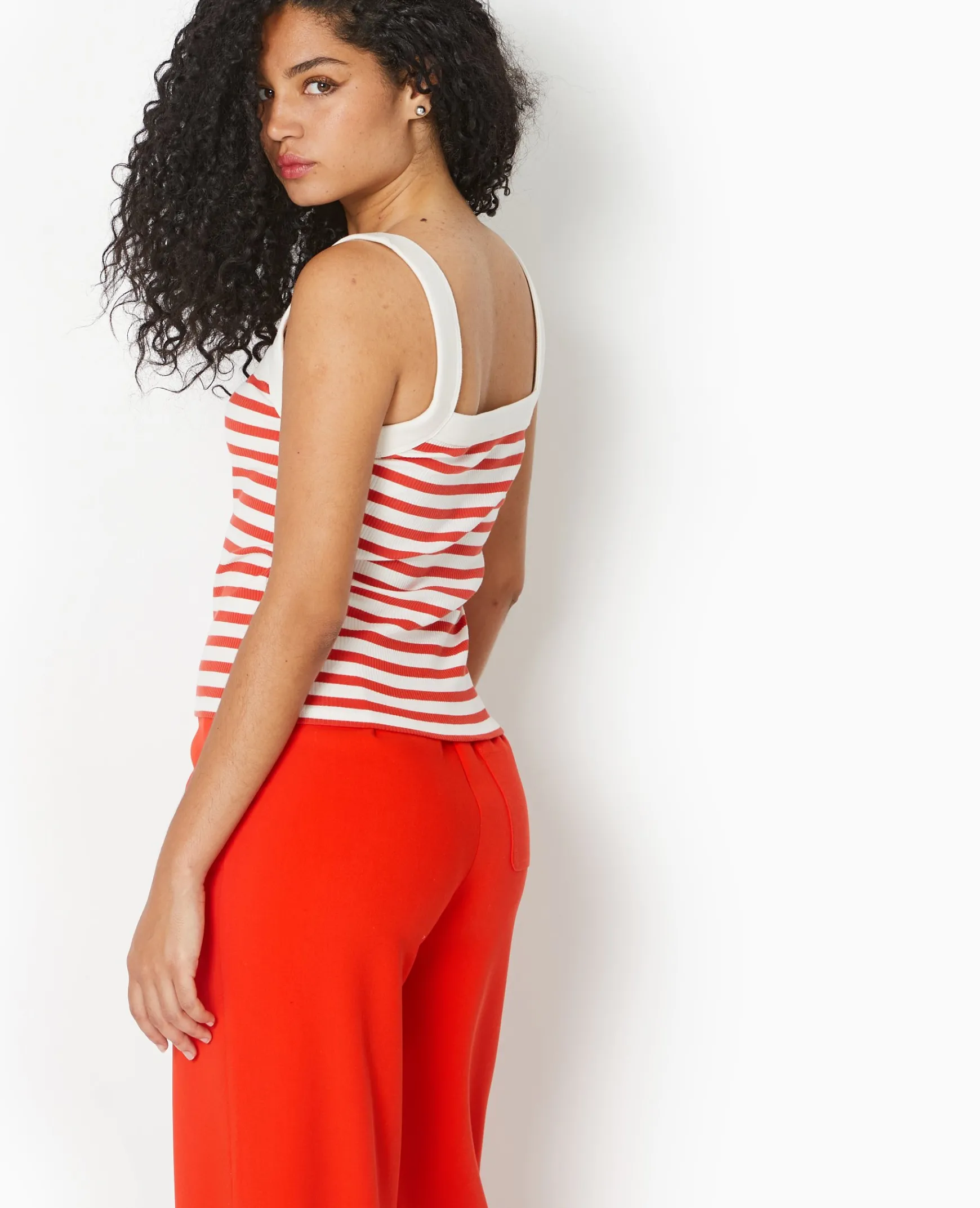 Pimkie Toute La Collection|Pull Et Gilet^Débardeur En Maille Côtelée Rayée -