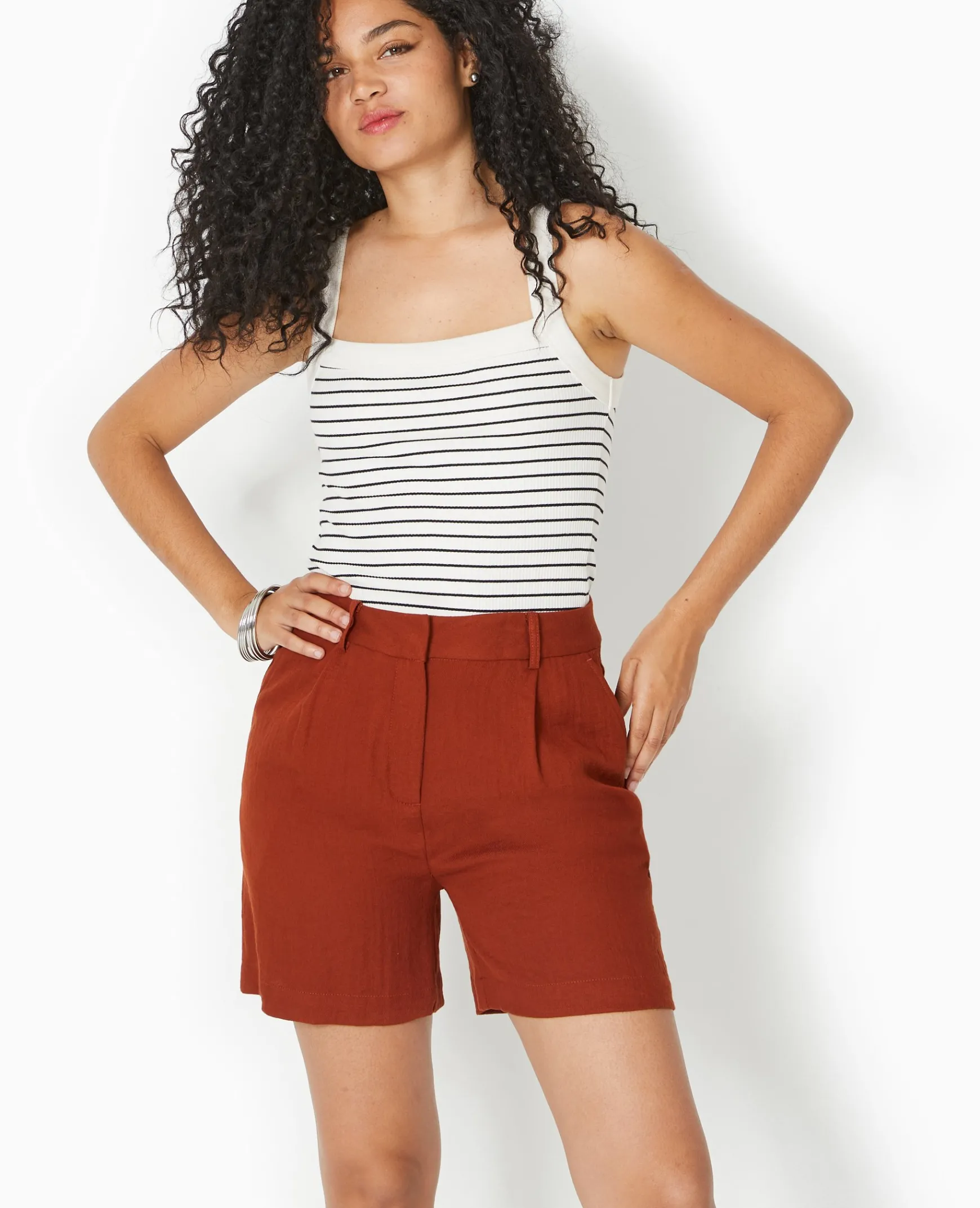 Pimkie Toute La Collection|Pull Et Gilet^Débardeur En Maille Côtelée Rayée -