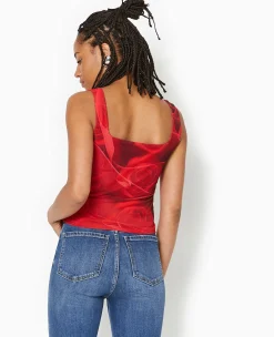 Pimkie Toute La Collection|T-Shirt Et Top^Débardeur En Mesh Motif Roses -