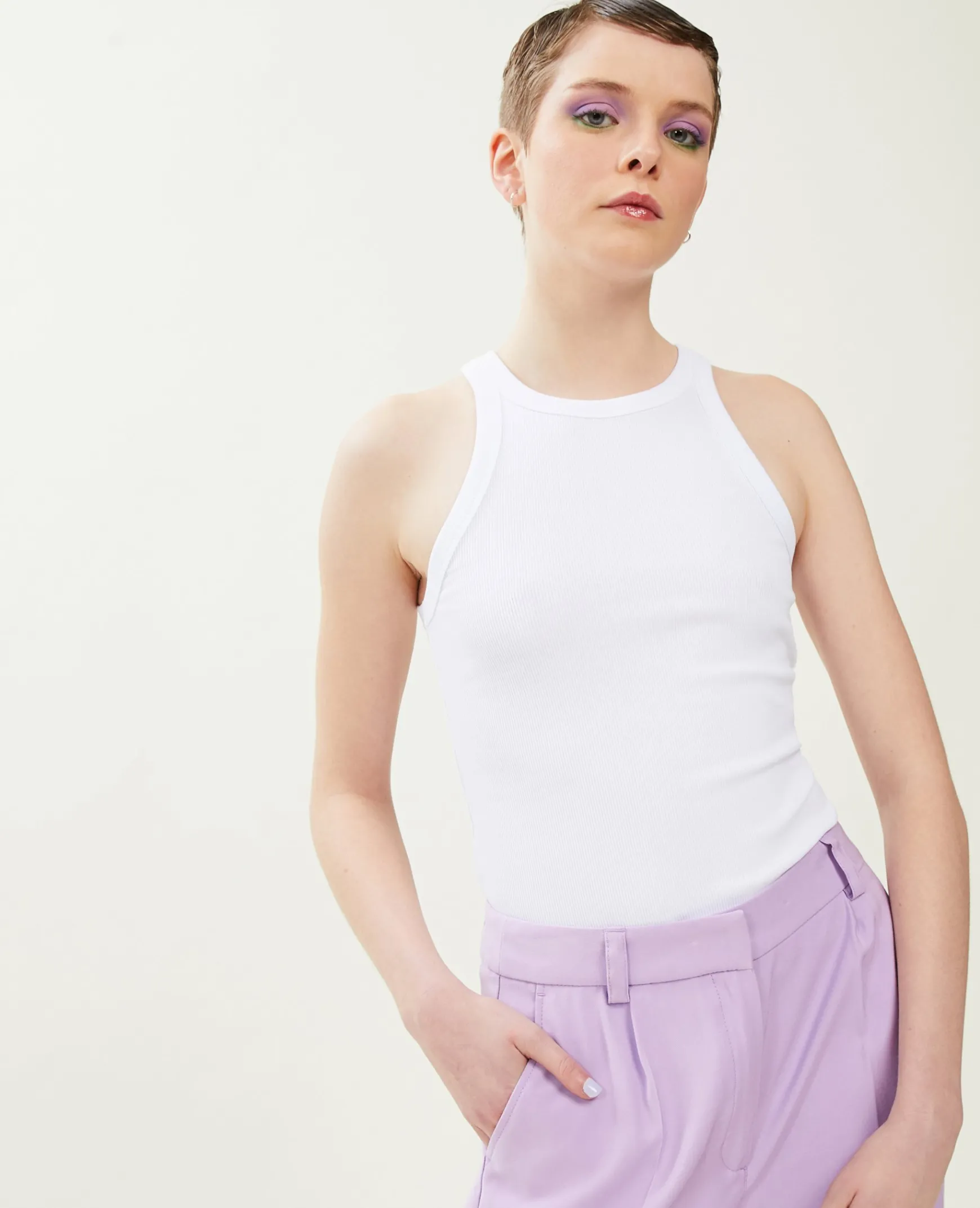 Pimkie Toute La Collection|T-Shirt Et Top^Débardeur Maille Côtelée -