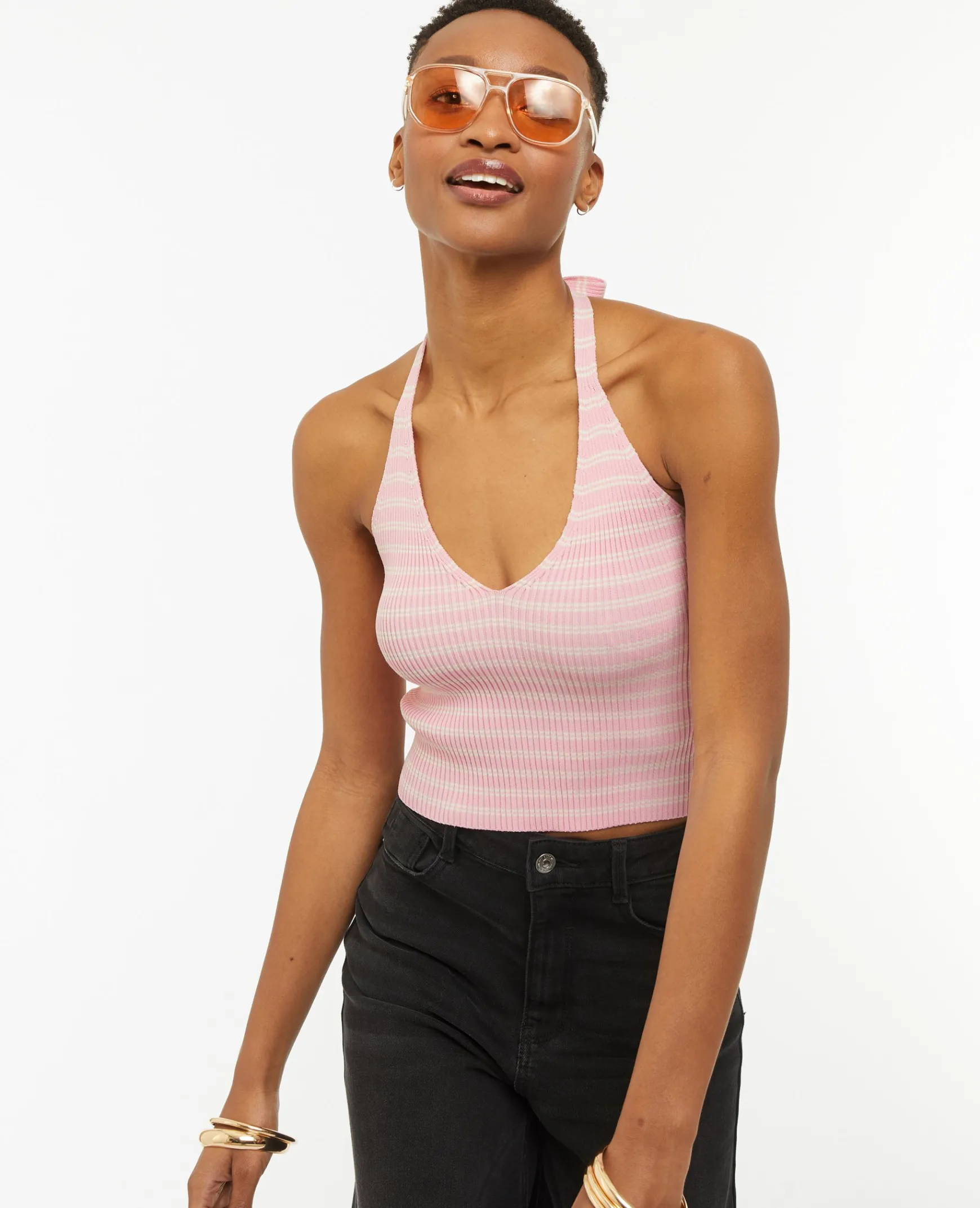 Pimkie Pull Et Gilet|T-Shirt Et Top^Dos-nu En Maille Tricot Rayée -
