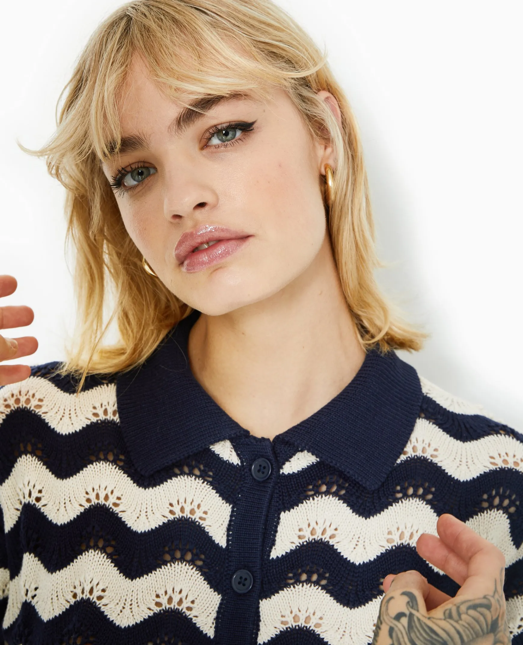 Pimkie Toute La Collection|Pull Et Gilet^Gilet Avec Col En Maille Ajourée -