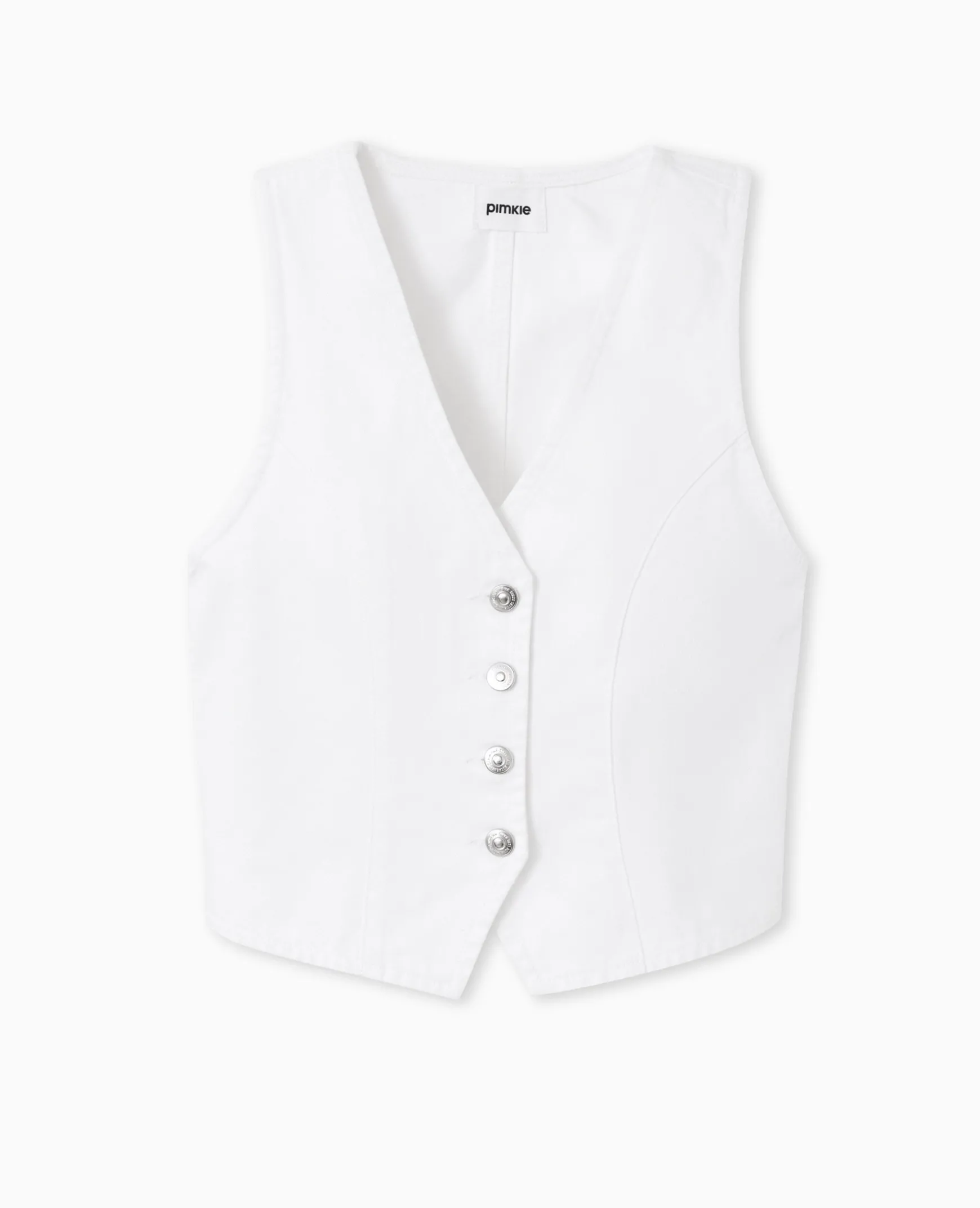 Pimkie Veste Et Blazer|Pull Et Gilet^Gilet Barman En Jean Avec Boutons Métalliques -