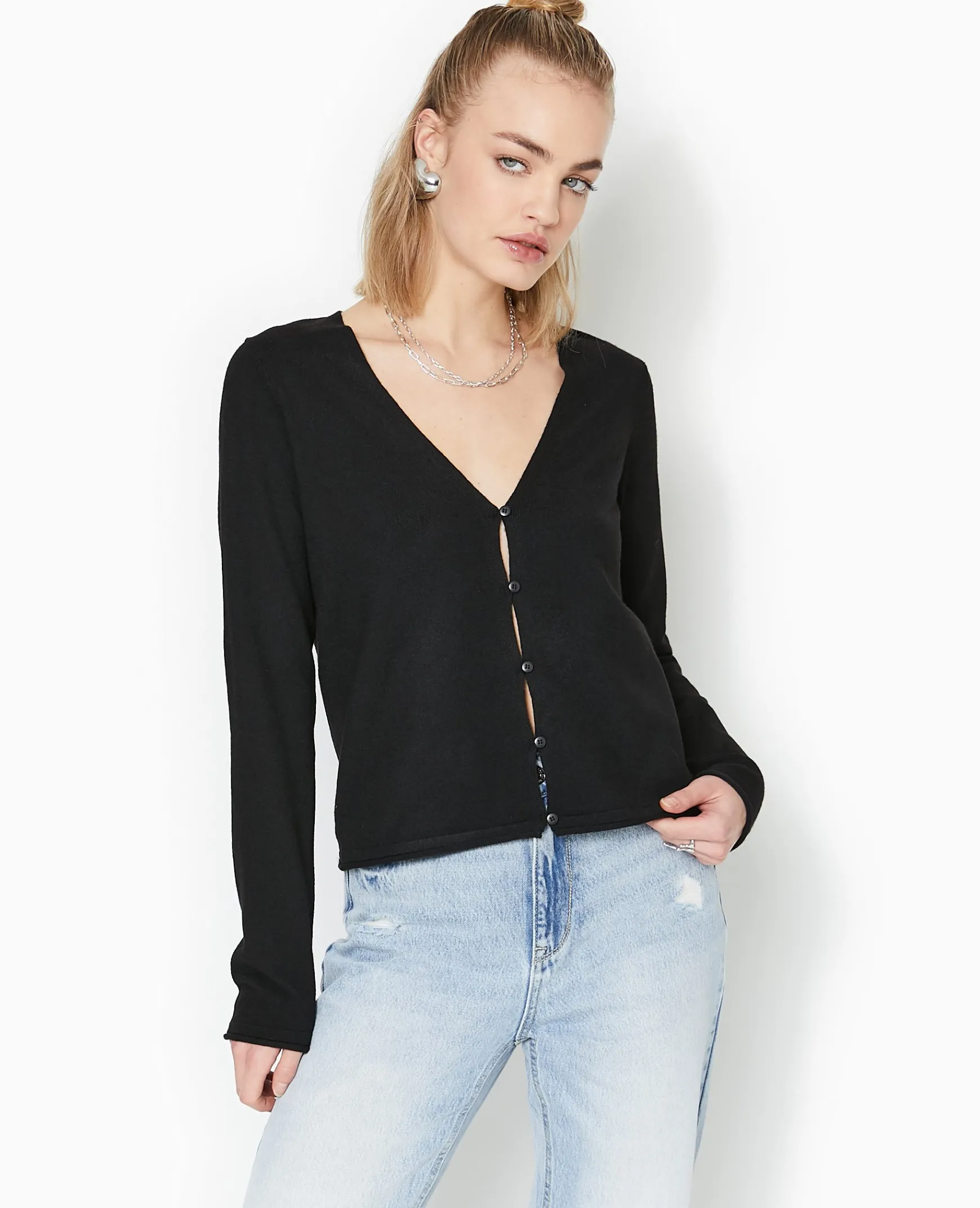 Pimkie Pull Et Gilet^Gilet Col V En Maille Fine -