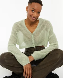 Pimkie Pull Et Gilet^Gilet Court En Maille Ajourée -