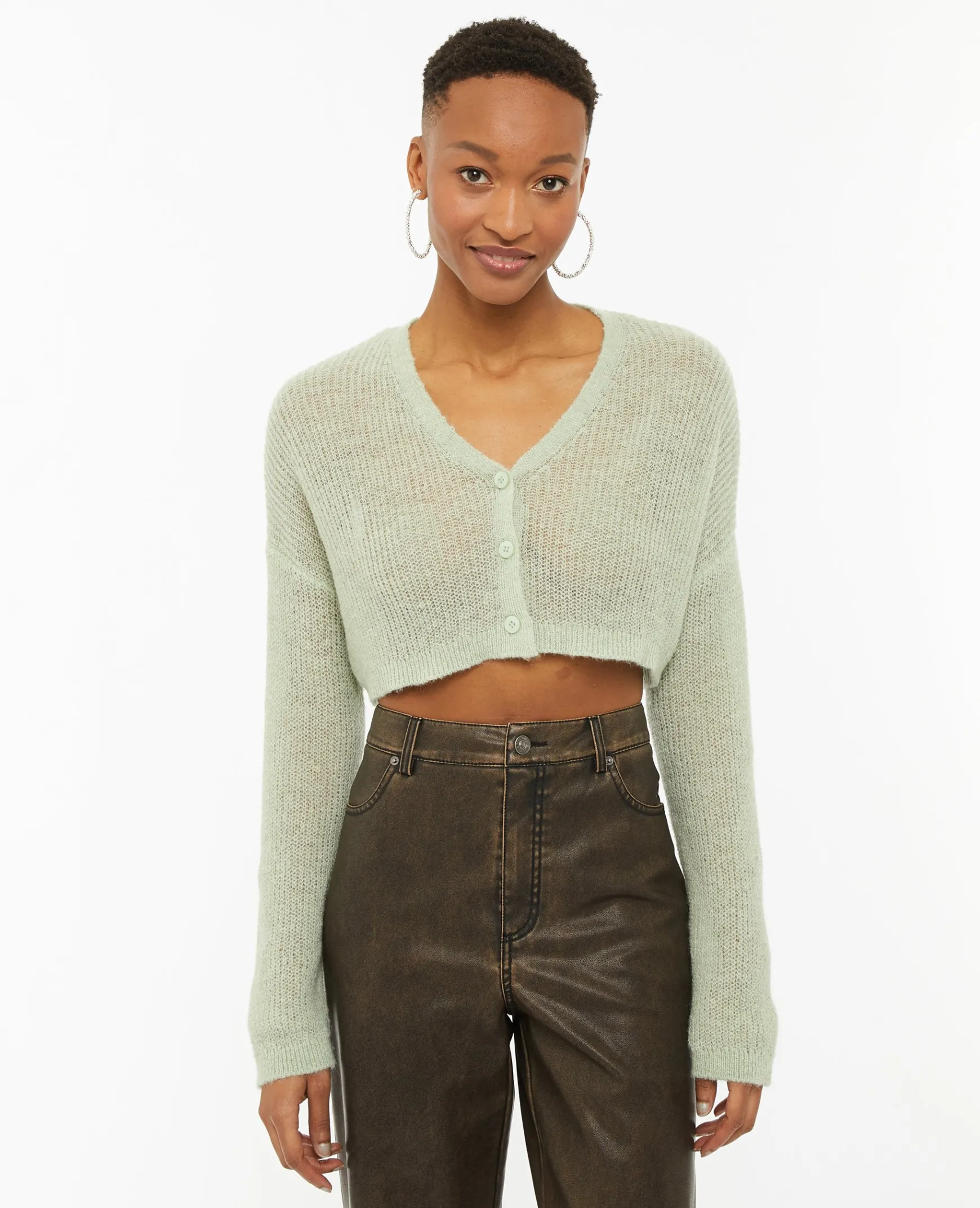 Pimkie Pull Et Gilet^Gilet Court En Maille Ajourée -