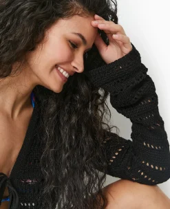 Pimkie Ensembles|Pull Et Gilet^Gilet En Maille Ajourée Avec Lien à Nouer -