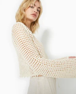 Pimkie Toute La Collection|Pull Et Gilet^Gilet En Maille Crochet Ajourée Manches Flare -