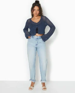 Pimkie Pull Et Gilet^Gilet En Maille Crochet Ajourée Manches Flare -