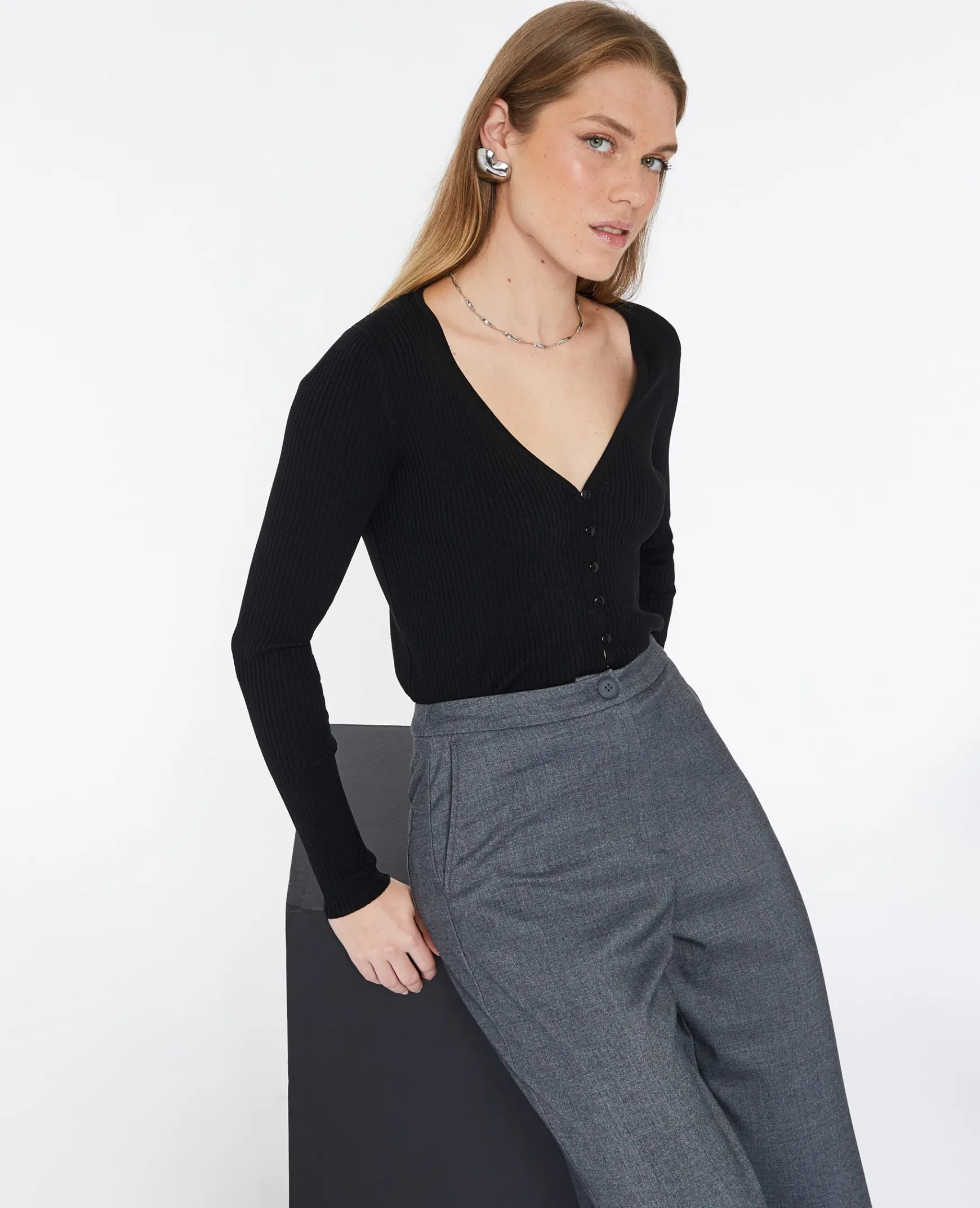 Pimkie Pull Et Gilet^Gilet Fin En Maille Côtelée -