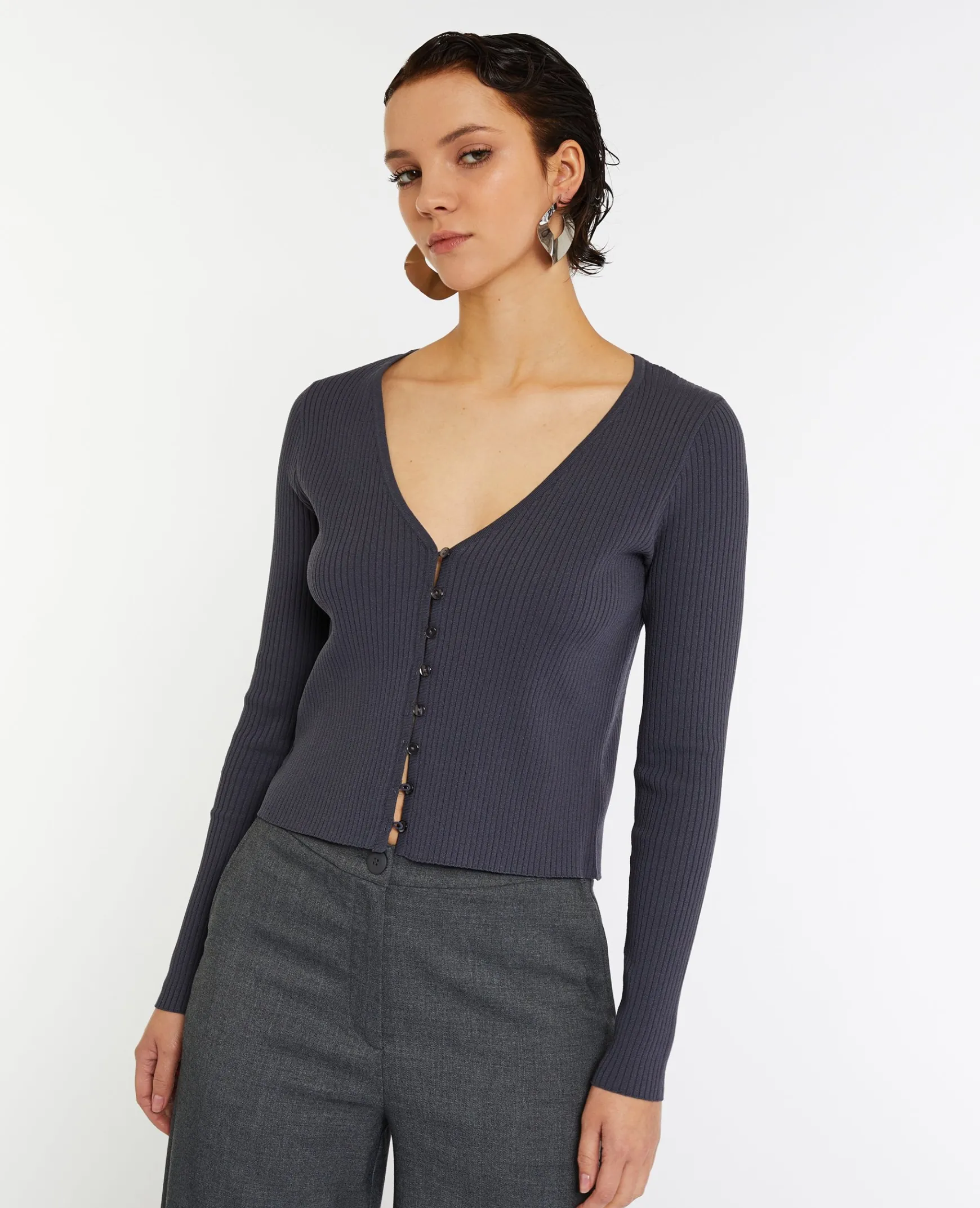 Pimkie Pull Et Gilet^Gilet Fin En Maille Côtelée -