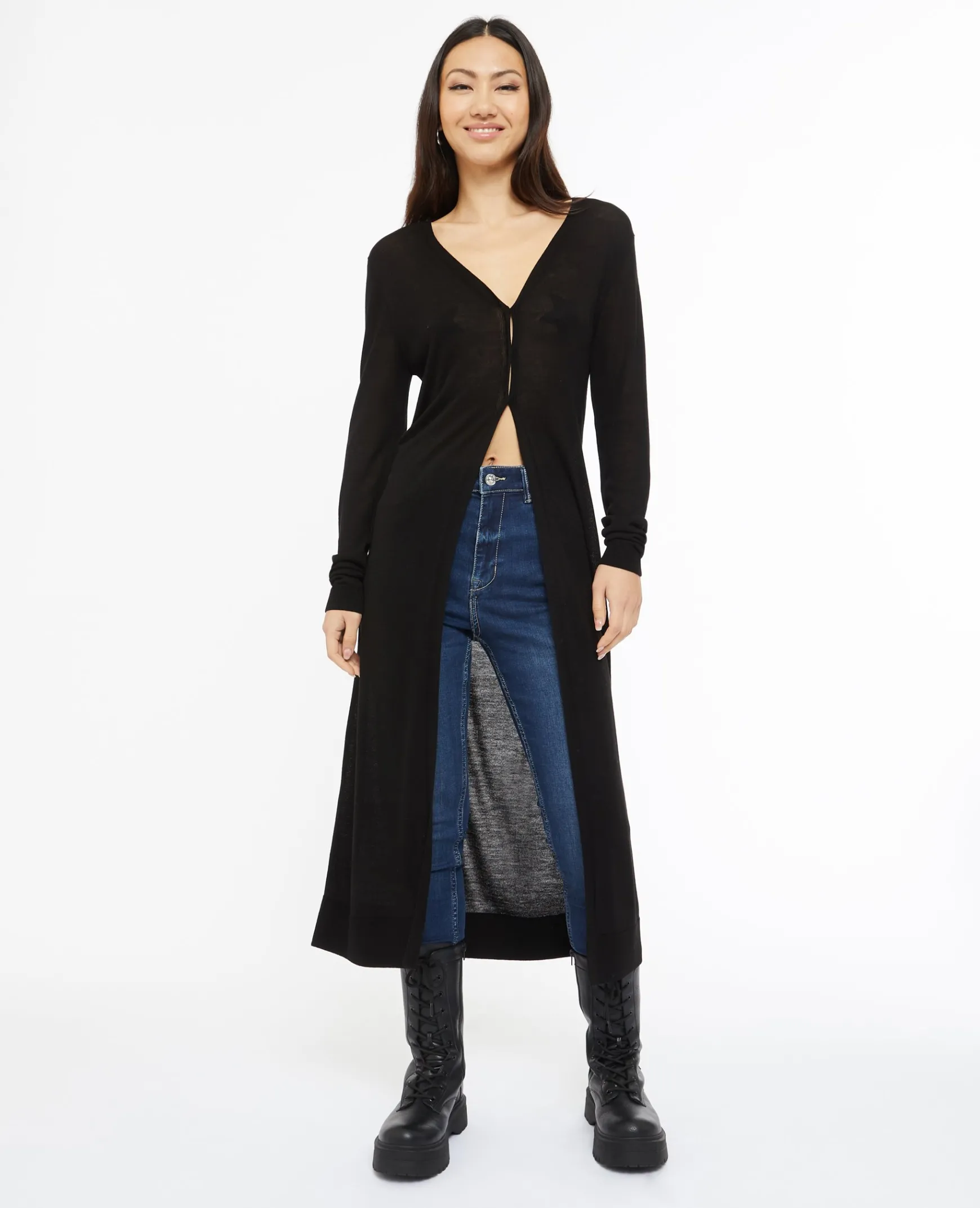 Pimkie Pull Et Gilet^Gilet Long En Maille Fine -