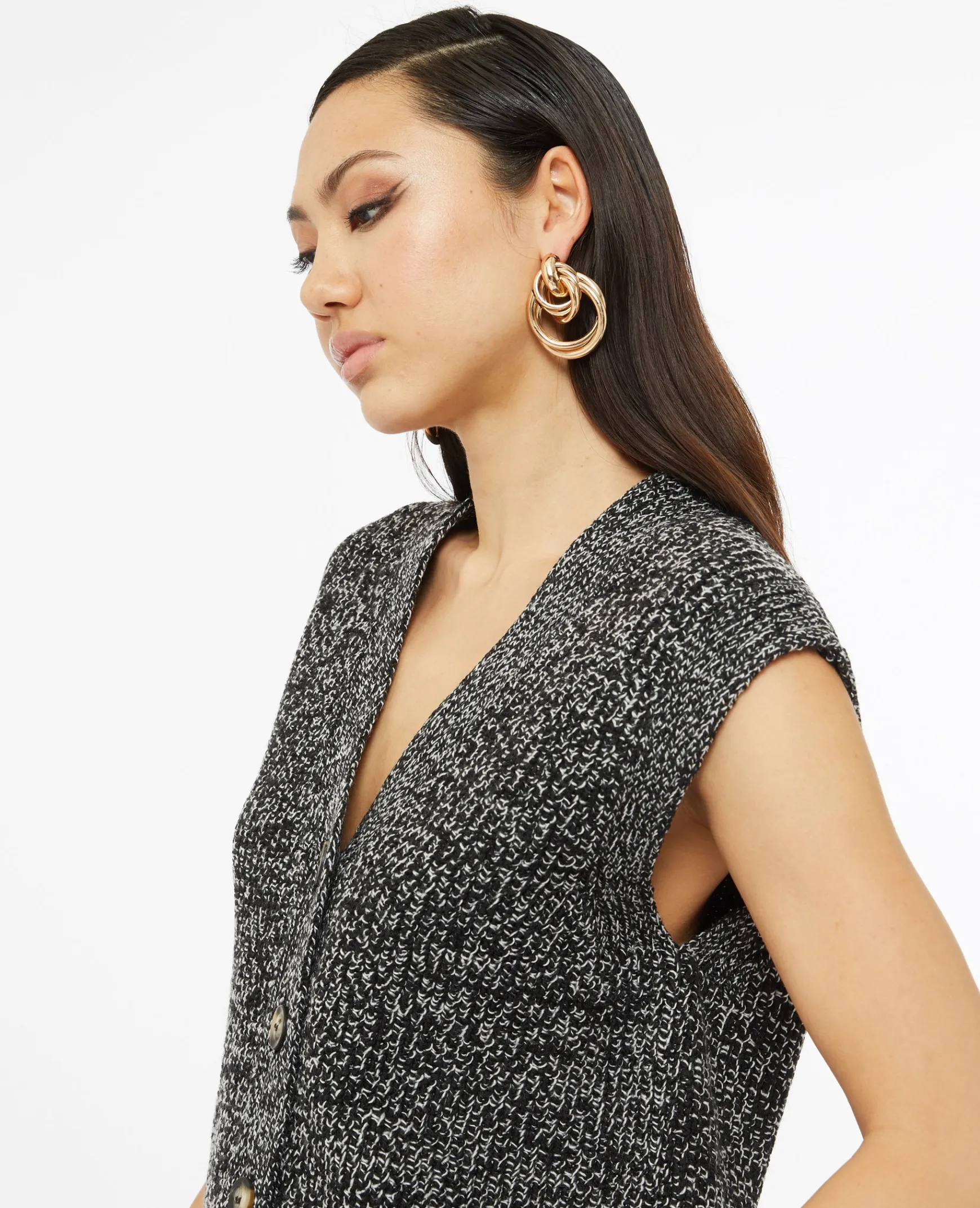 Pimkie Pull Et Gilet^Gilet Sans Manches En Maille Moulinée -