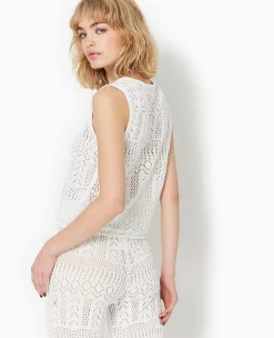 Pimkie Ensembles|Pull Et Gilet^Gilet Sans Manches En Maille Fantaisie Ajourée -