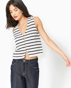 Pimkie Pull Et Gilet|T-Shirt Et Top^Gilet Sans Manches Rayé -
