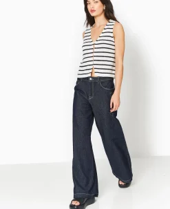 Pimkie Pull Et Gilet|T-Shirt Et Top^Gilet Sans Manches Rayé -