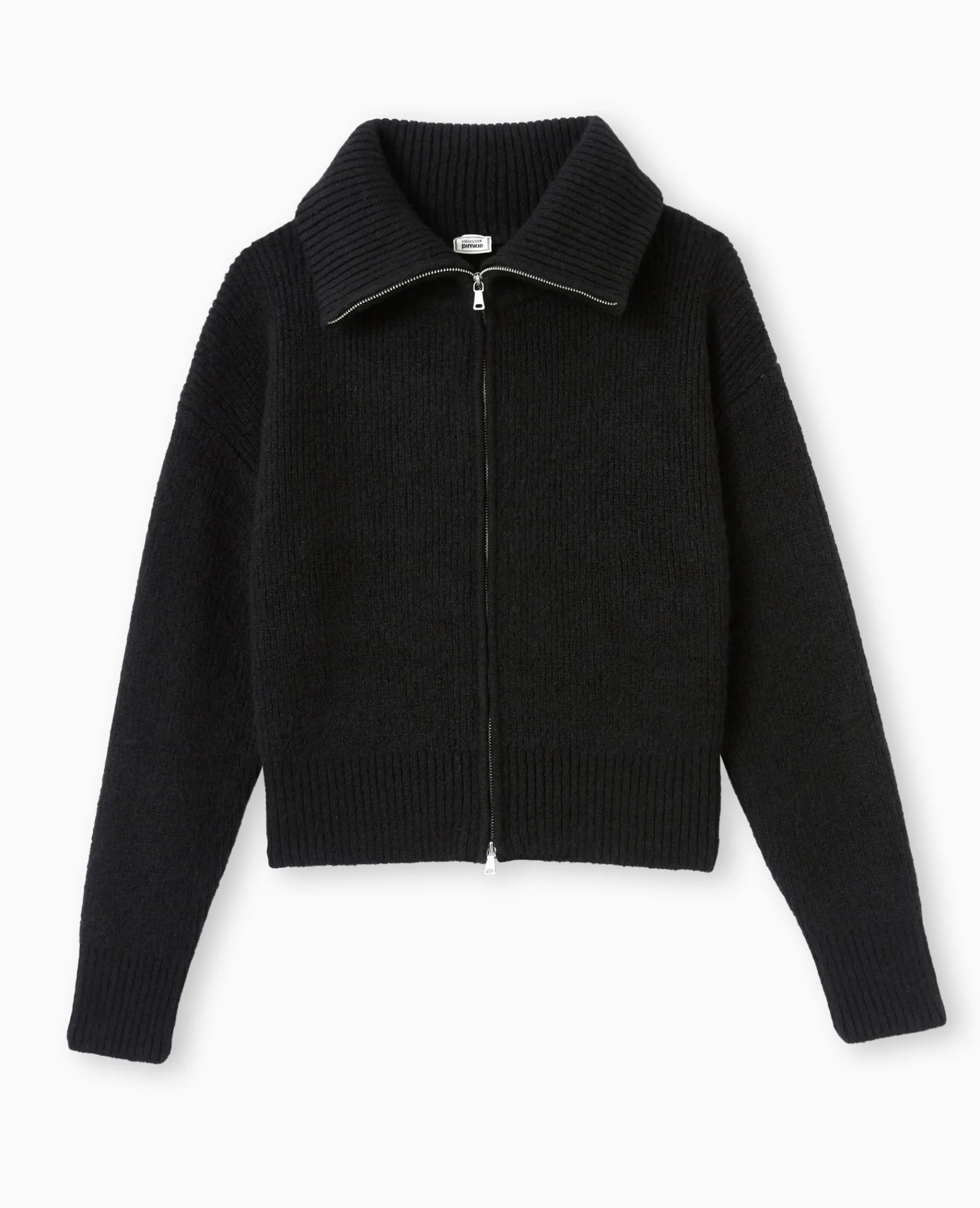 Pimkie Pimkie Positive|Pull Et Gilet^Gilet Zippé Avec Grand Col Maille Côtelée -