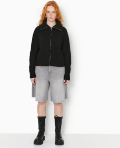 Pimkie Pimkie Positive|Pull Et Gilet^Gilet Zippé Avec Grand Col Maille Côtelée -