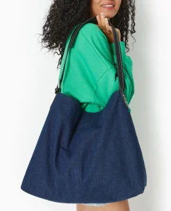 Pimkie Sac|Toute La Collection^Grand Sac En Jean XXL Avec Bandouliè;re Ceinture -