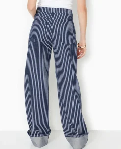 Pimkie Toute La Collection|Jean^Jean Baggy Taille Haute Avec Rayures Et Revers -