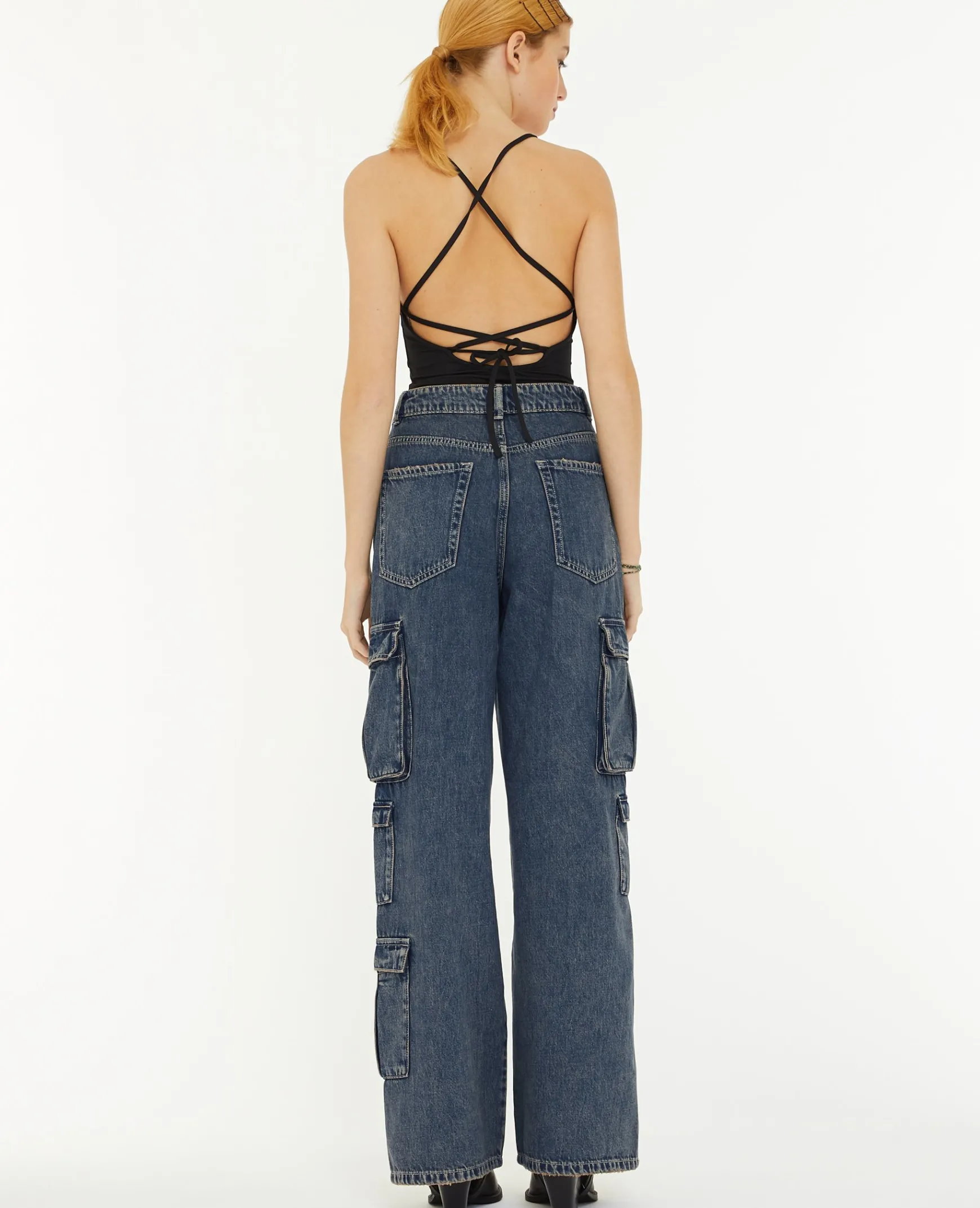 Pimkie Pimkie Positive|Jean^Jean Cargo Large Effet Dirty -