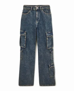 Pimkie Pimkie Positive|Jean^Jean Cargo Large Effet Dirty -