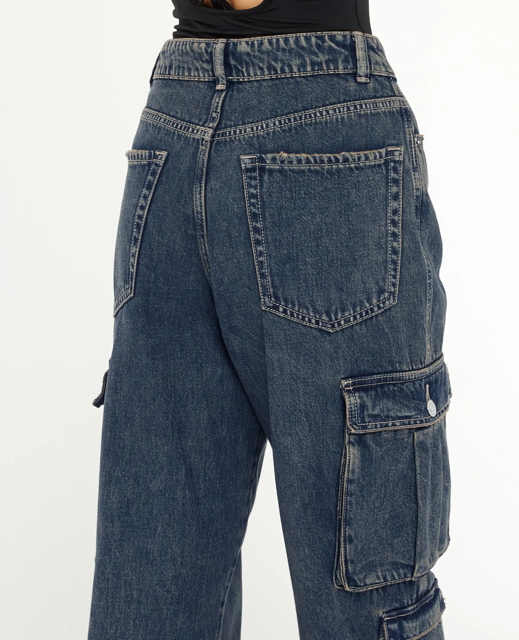 Pimkie Pimkie Positive|Jean^Jean Cargo Large Effet Dirty -