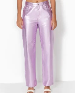 Pimkie Pimkie Positive|Jean^Jean Droit Rose Métallisé Taille Haute -