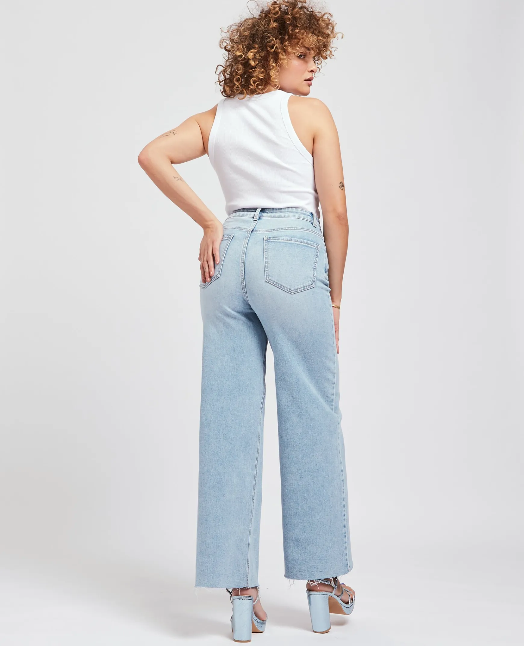 Pimkie Jean|Pimkie Positive^Jean Large Effet Délavé -