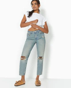 Pimkie Toute La Collection|Pimkie Positive^Jean Mom Taille Haute Destroy -