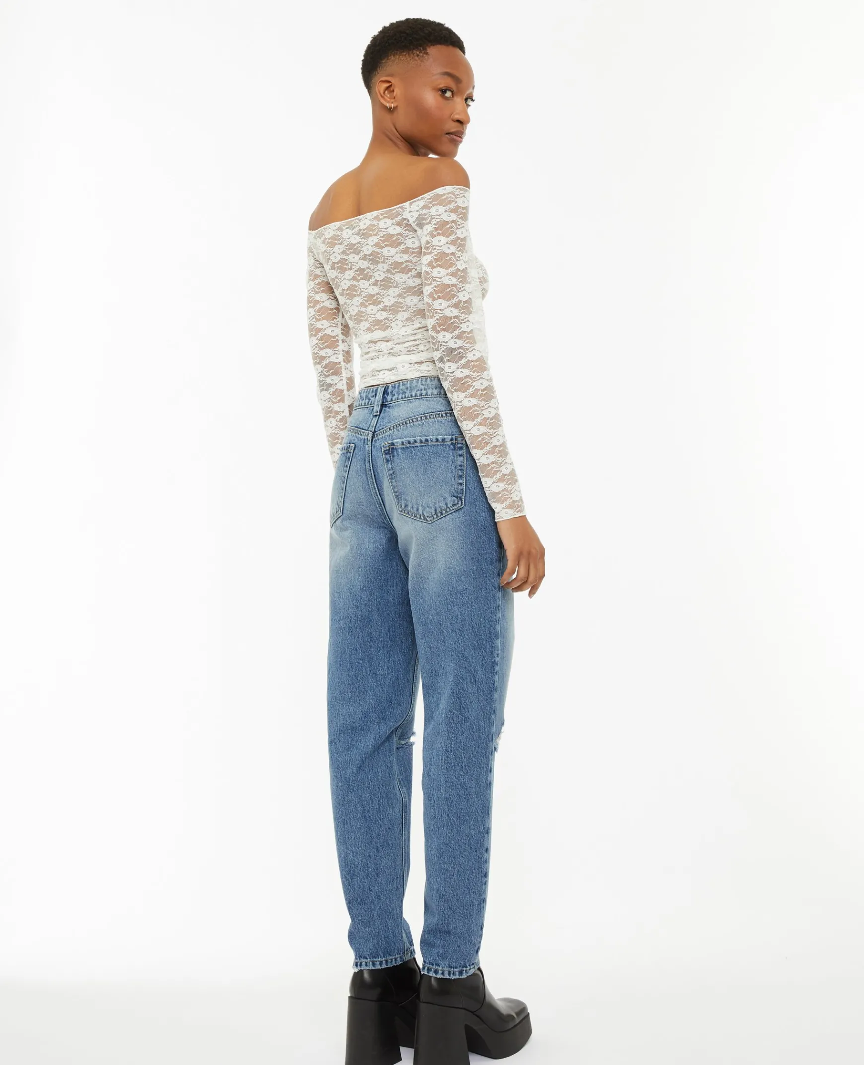 Pimkie Pimkie Positive|Jean^Jean Mom Taille Haute Trashé -