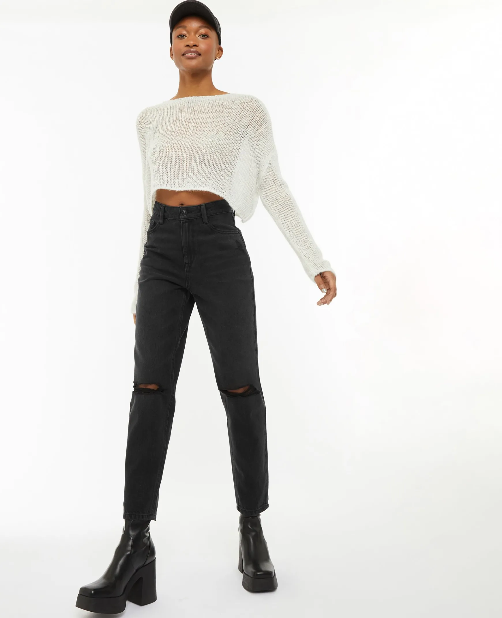 Pimkie Pimkie Positive|Jean^Jean Mom Taille Haute Trashé -