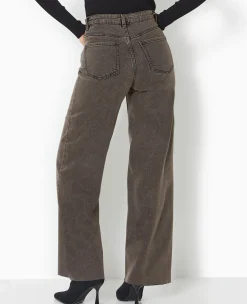 Pimkie Toute La Collection|Pimkie Positive^Jean Wide Taille Haute Avec Bas Coupés -