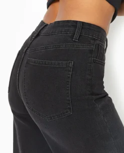 Pimkie Toute La Collection|Pimkie Positive^Jean Wide Taille Haute Avec Bas Coupés -