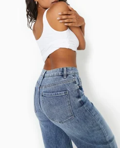 Pimkie Toute La Collection|Jean^Jean Wide Taille Haute Avec Bas Coupés -