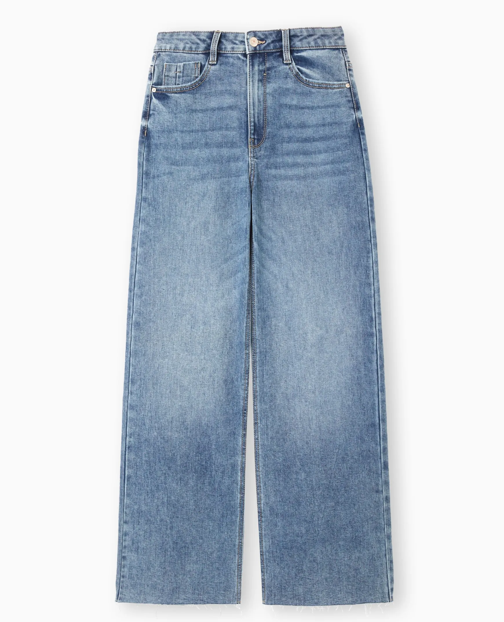 Pimkie Toute La Collection|Jean^Jean Wide Taille Haute Avec Bas Coupés -