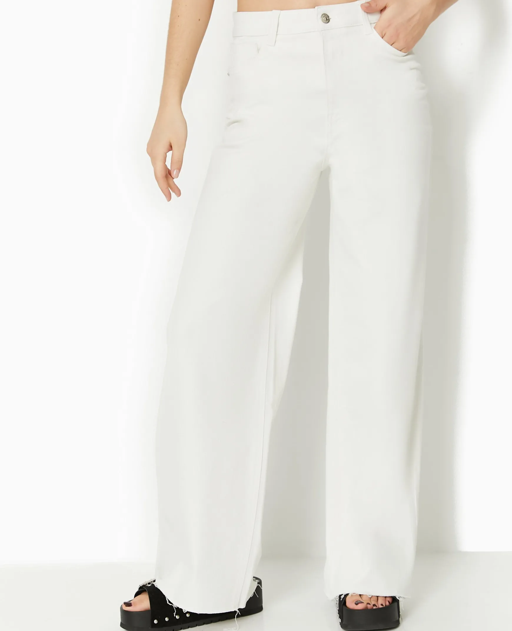 Pimkie Pimkie Positive|Jean^Jean Wide Taille Haute Bas Coupés -