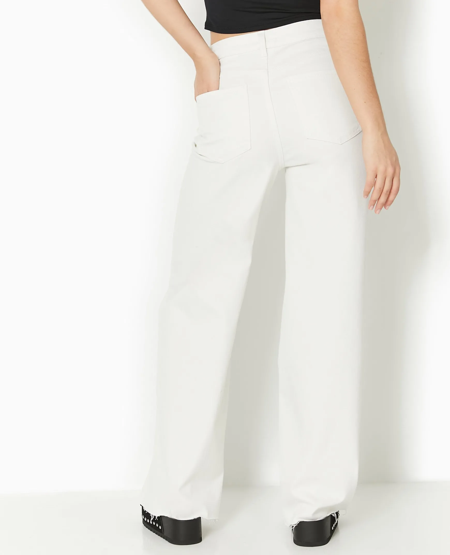 Pimkie Pimkie Positive|Jean^Jean Wide Taille Haute Bas Coupés -