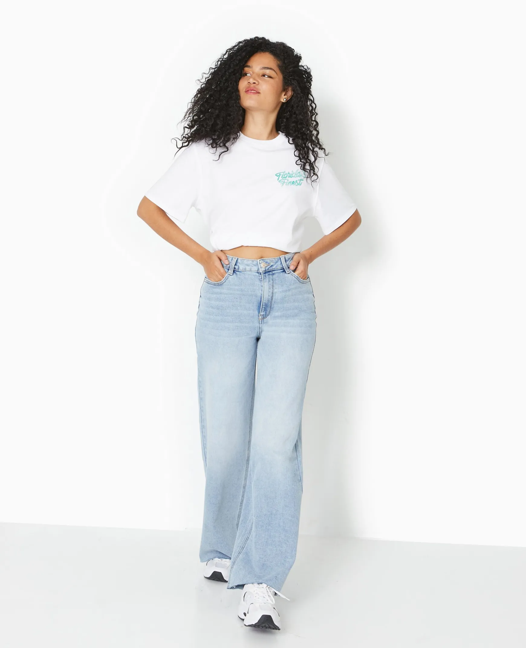 Pimkie Toute La Collection|Jean^Jean Wide Taille Haute Bas Coupés -