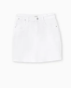 Pimkie Pimkie Positive|Jupe^Jupe Courte En Jean Avec Bas Coupé -