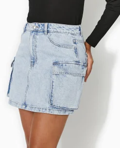 Pimkie Pimkie Positive|Jupe^Jupe Courte En Jean Avec Poches Plaquées -