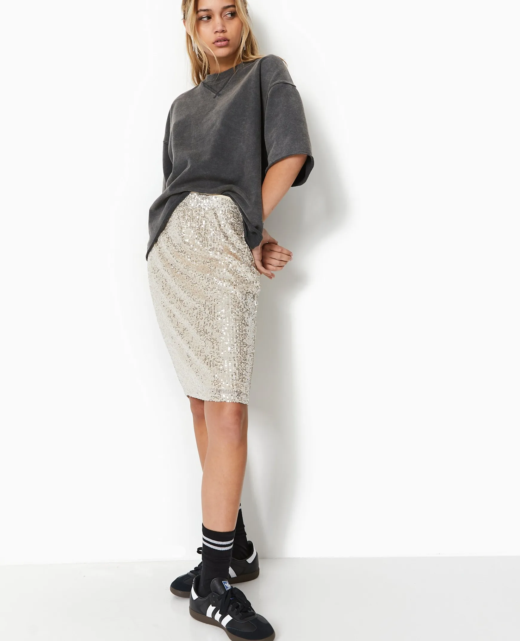 Pimkie Toute La Collection|Ensembles^Jupe Droite Avec Sequins Longueur Genoux -