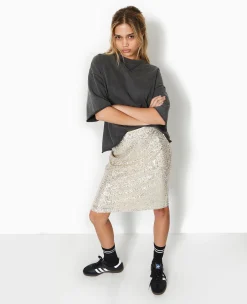 Pimkie Toute La Collection|Ensembles^Jupe Droite Avec Sequins Longueur Genoux -