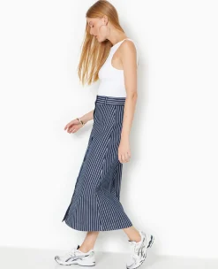 Pimkie Toute La Collection|Jupe^Jupe En Jean Longue Et Boutonnée Avec Rayures -